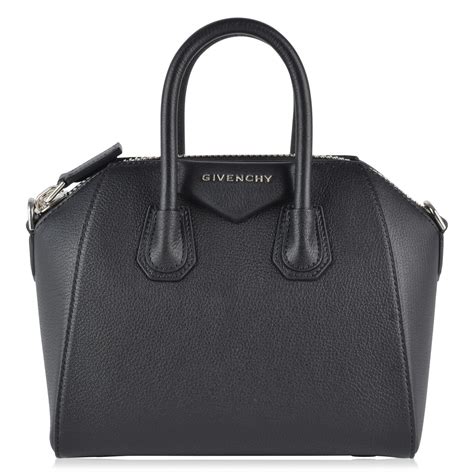 authentic givenchy antigona black sugar leather|givenchy antigona mini bag.